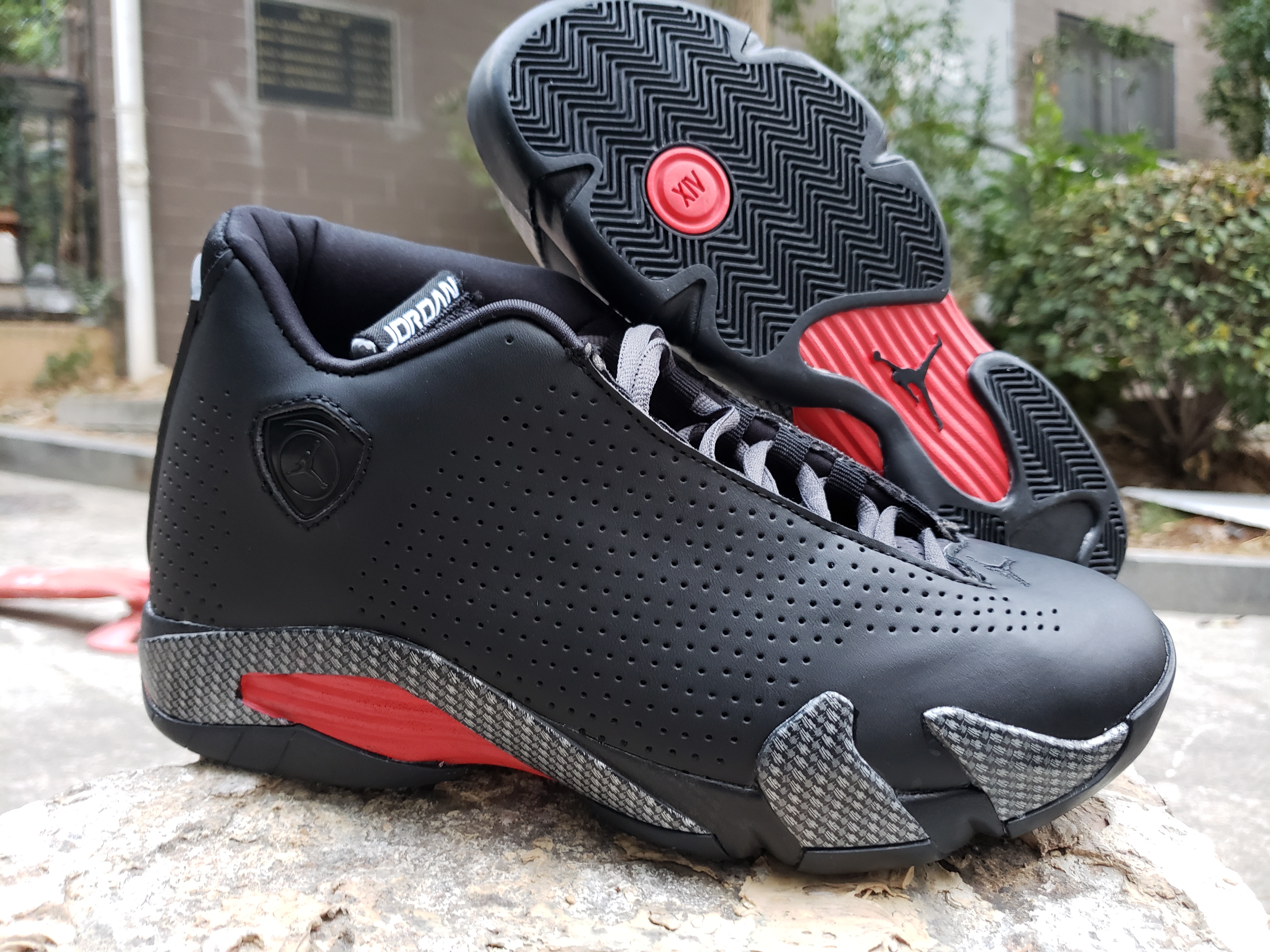 2020 Air Jordan 14 Retro Black Red Shoes - Click Image to Close